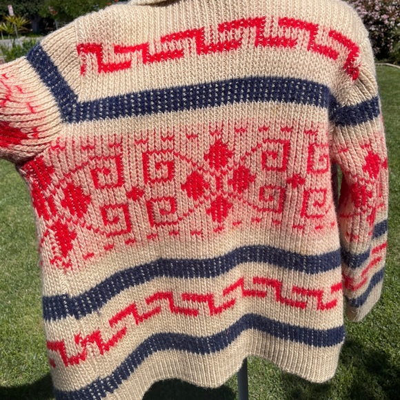 Vintage 60s/70s Wool Knockabouts by Pendleton Westerly Big Lebowski Sweater - Picture 6 of 10
